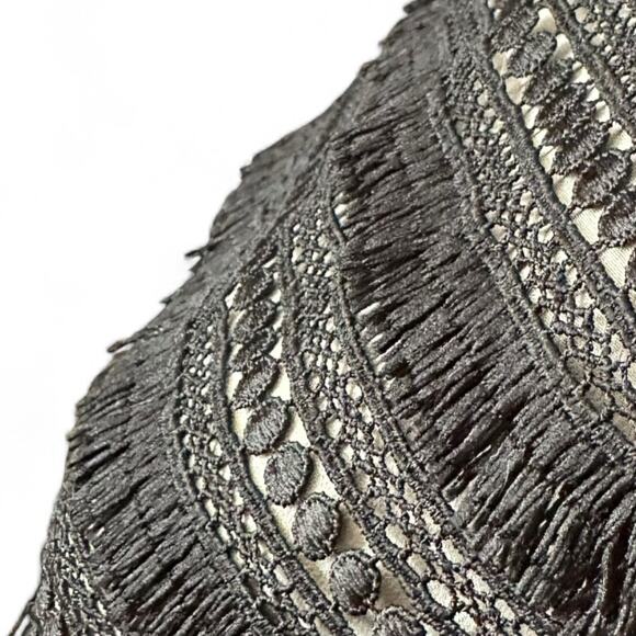 J. Crew Black Embroidered Fringe Sheath Dress Summer Office Business Casual Sz 8 - Picture 9 of 15